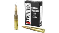 Barrett Ammo 50 BMG 661 Grain M33 Ball 10 Rounds [