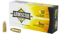 Armscor 9MM 124 Grain Full Metal Jacket 50 Rounds