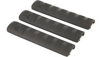 Troy Battle Rail Covers 6.2in Picatinny 3-Pack Bla