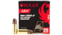 Ruger Handgun Ammo ARX 9mm 84 Grain 25 Rounds [9AR
