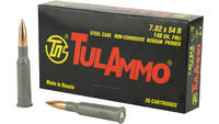 Tul Ammo 7.62x54R Steel Case 148 Grain FMJ [TA7625