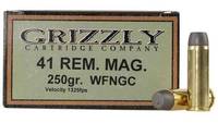 Grizzly Ammo 41 Remington Mag 210 Grain JHP 20 Rou