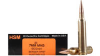 HSM Ammo Trophy Gold 7mm Magnum BTHP 180 Grain 20