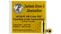 Jamison Ammo Guardian 40 S&W 180 Grain JHP 20