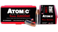 Atomic Ammo 9mm luger subsonic 147 Grain bonded jh