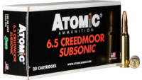 Atomic Ammo 6.5 creedmoor subsonic 130 Grain hpbt