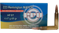 Prvi Partizan PPU Ammo Match 223 Remington 69 Grai
