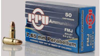 Prvi Partizan PPU Ammo 7.65 Parabellum 93 Grain FM