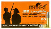BBM Rimfire Ammo HV .22 Long Rifle (LR) 40 Grain L