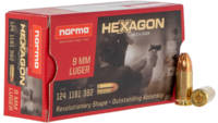 Norma Ammo Hexagon 9mm 124 Grain Hexagon 50 Rounds